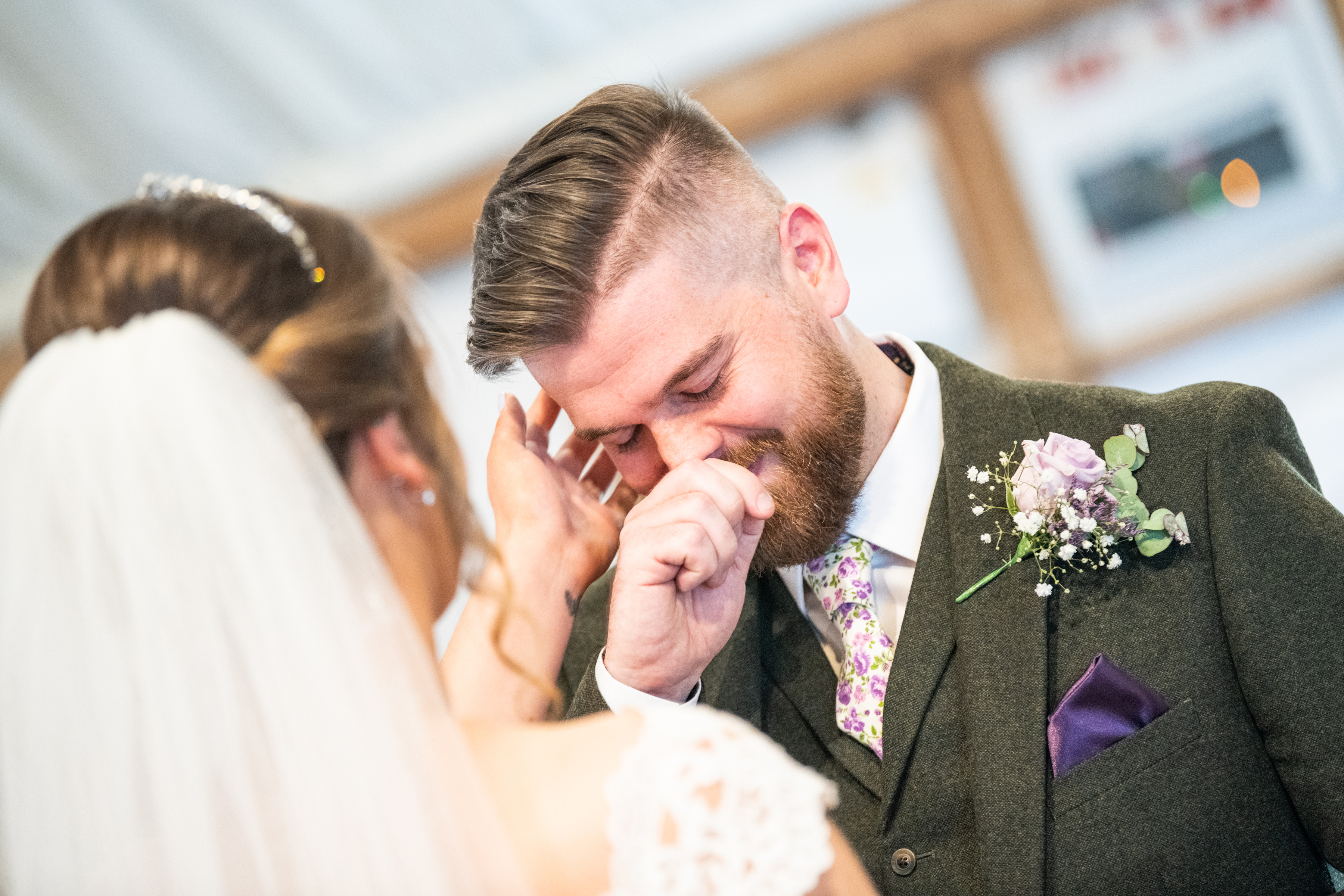 emotional groom